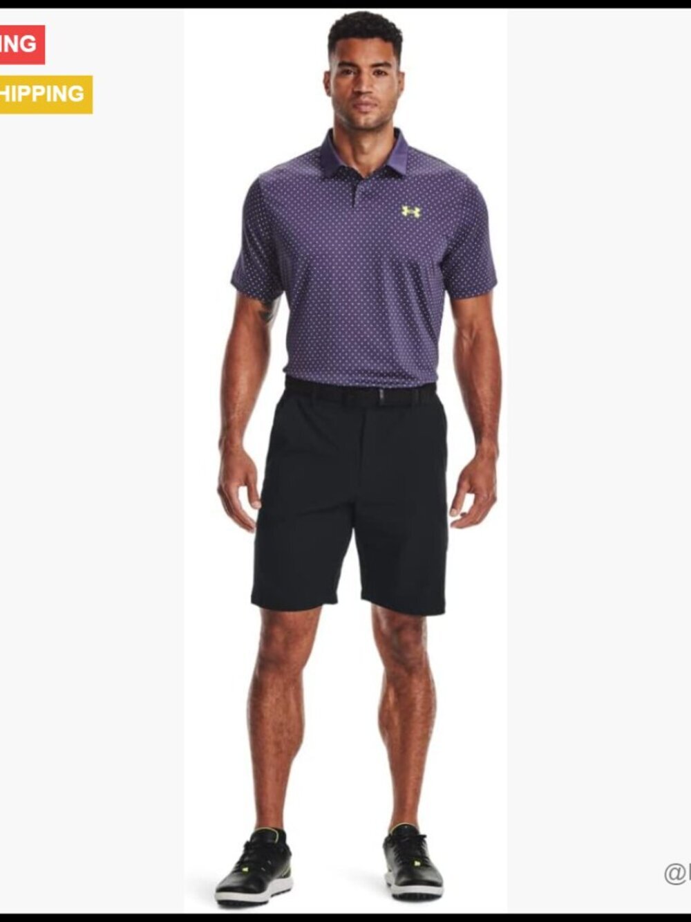 Polyester Elastane Golf Shorts with 4-Way Stretch Water Repellent